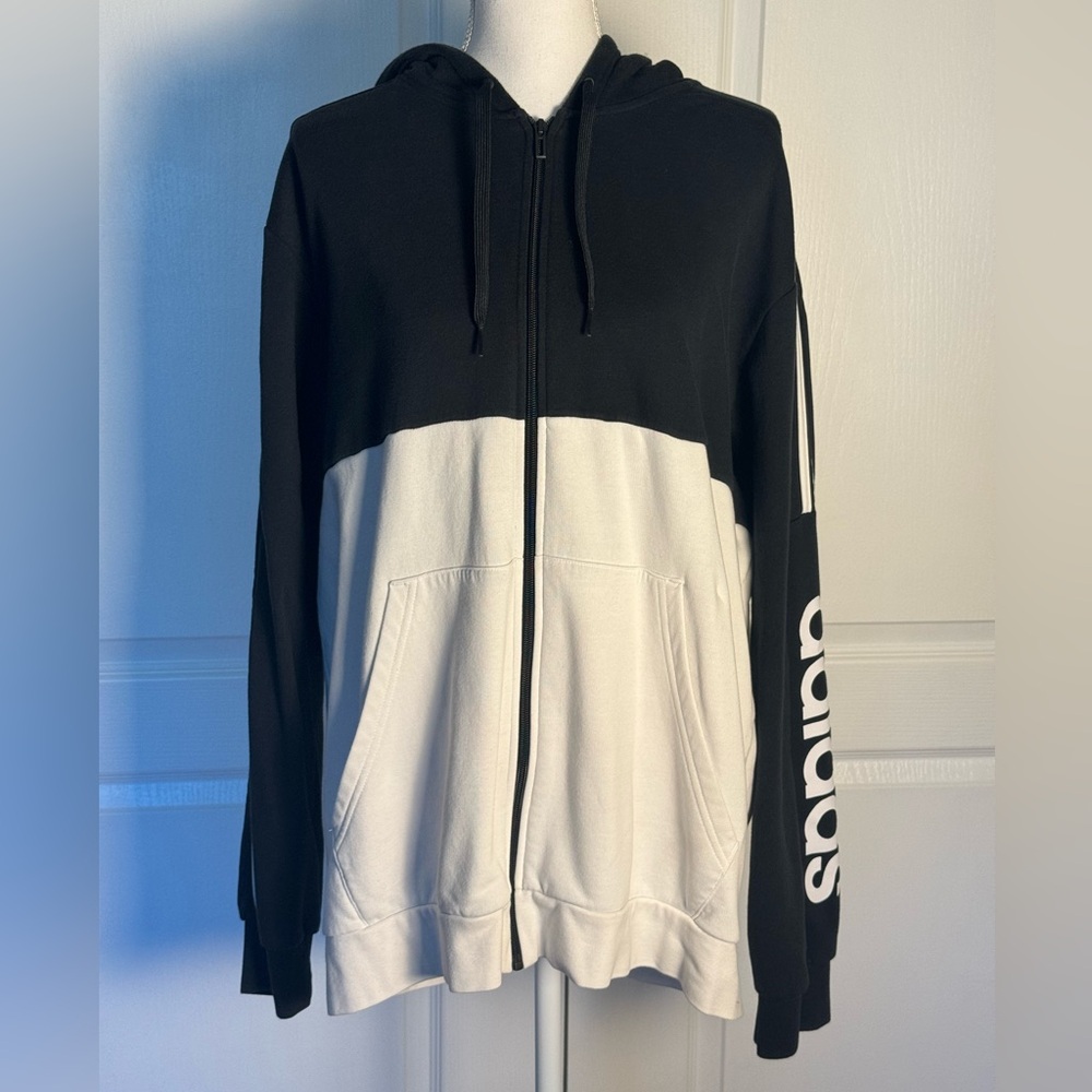 Adidas Men’s Hoodie Sweater XL Black & White